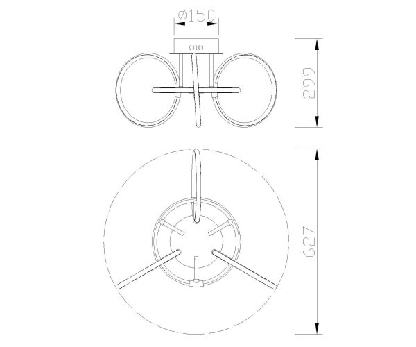 AROS Plafón LED CR. LED 46W 3000K 2050 LMS