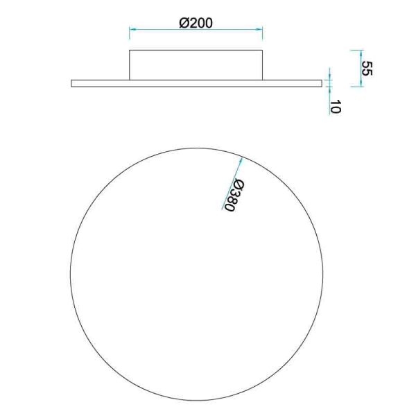 BORA BORA Plafón/Aplique LED LED 30W 3000K 2400 LMS