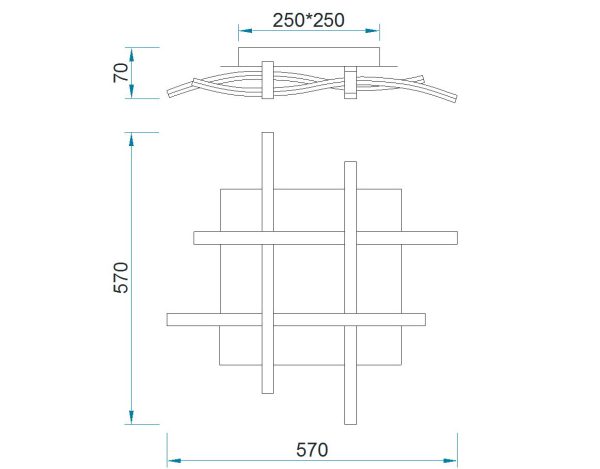 NUR PLATA CROMO Plafón LED LED 34W 3000K 2600 LMS