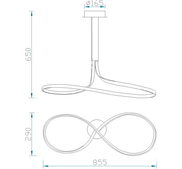 NUR PLATA CROMO Lámpara LED LED 40W 3000K 3200 LMS