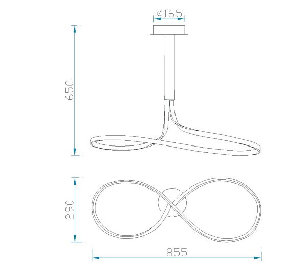 NUR PLATA CROMO Lámpara LED Dimable LED 40W 3000K 3200 LMS