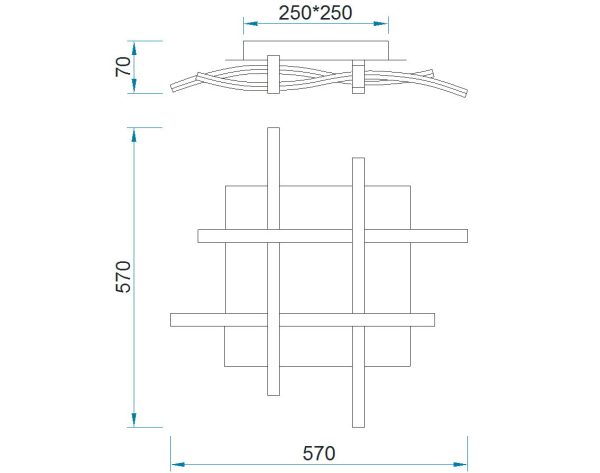 NUR PLATA CROMO Plafón LED Dimable LED 34W 3000K 2600 LMS