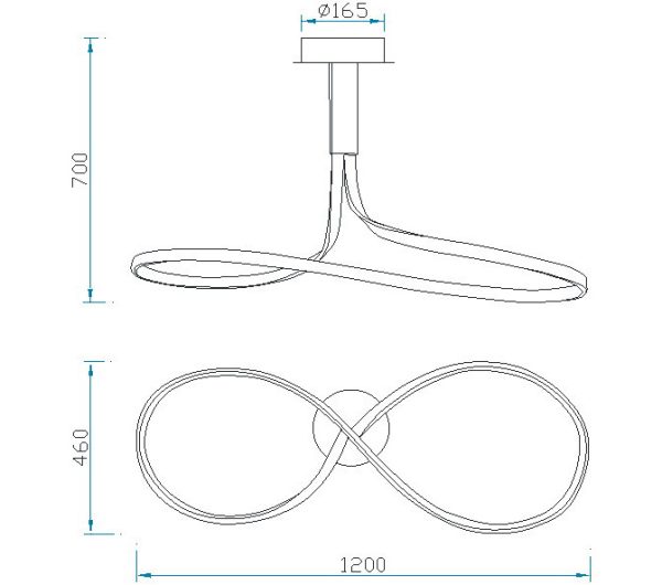 NUR PLATA CROMO Plafón LED Dimable LED 50W 3000K 3900 LMS