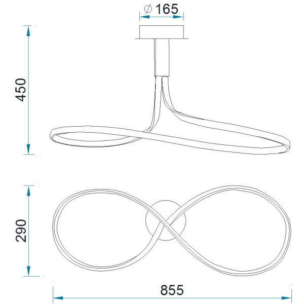 NUR FORJA Lámpara LED Dimable LED 40W 2800K 3200 LMS