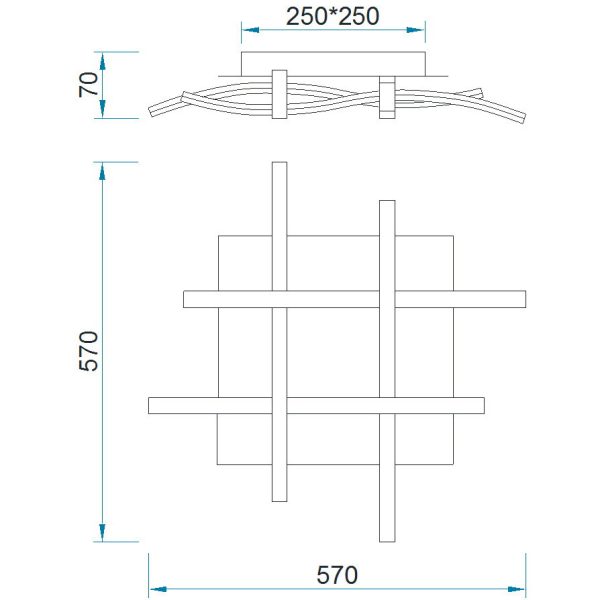 NUR FORJA Plafón LED Dimable LED 34W 2800K 2600 LMS