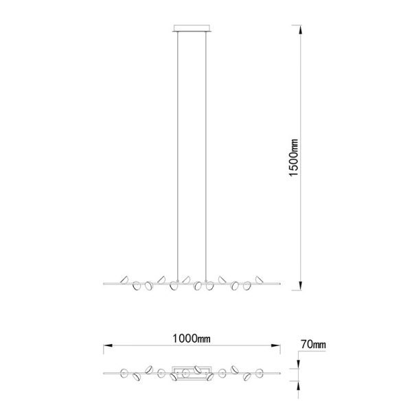 ADN BLANCO Lámpara LED Linea LED 36W 3000K 2150 LMS