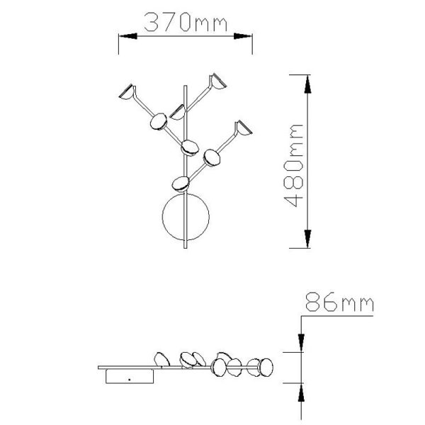 ADN BLANCO Aplique LED Mediano LED 24W 3000K 1600 LMS