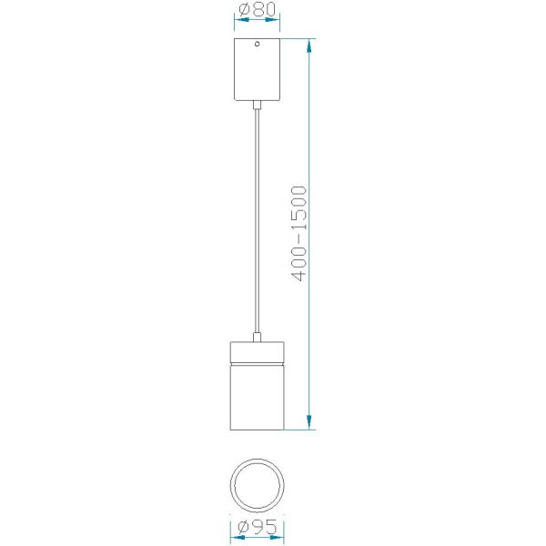 ARUBA Colgante Pequeño 1 x E27 (No Incl.)