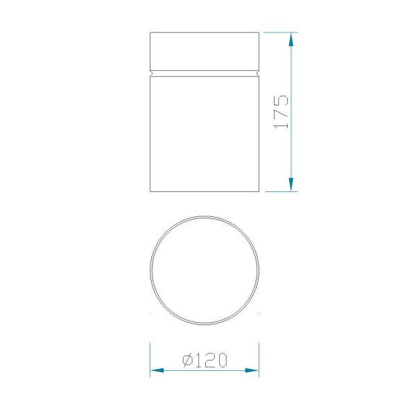 ARUBA Foco Superficie Grande 1 x E27 (No Incl.)