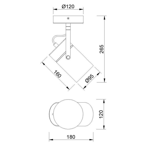 ARUBA Foco 1 x E27 (No Incl.)