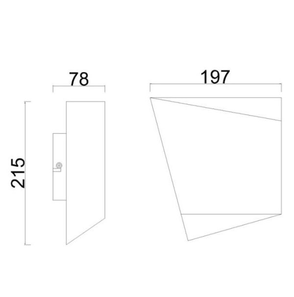 ASIMETRIC Aplique 1 x GX53 (No Incl.)