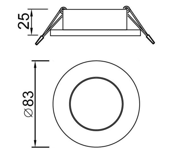 ATLANTIS Empotrable IP54 1 x GU10 (No Incl.)