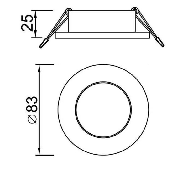 ATLANTIS Empotrable IP54 1 x GU10 (No Incl.)