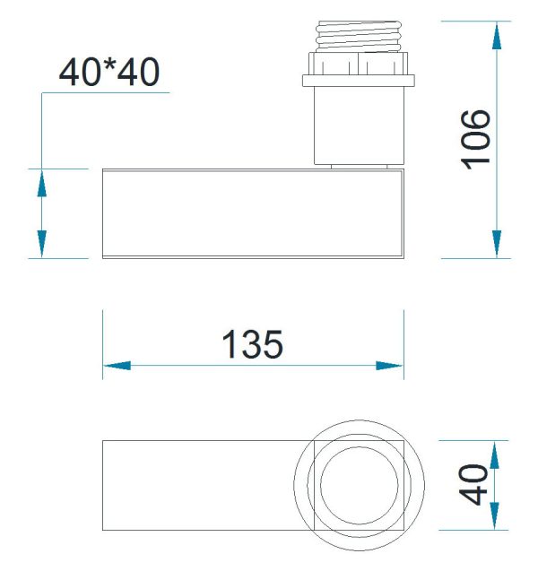 BAHIA Aplique 1 Luz(Solo Cuerpo) 1 x E27 (No Incl.)