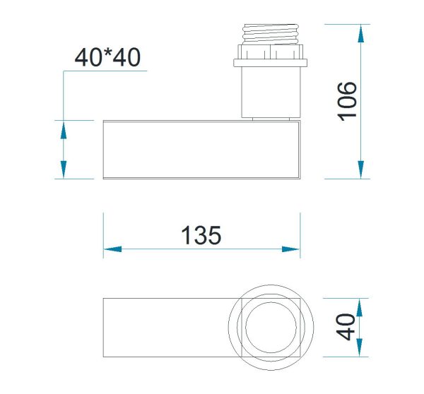 BAHIA Aplique 1 Luz(Solo Cuerpo) 1 x E27 (No Incl.)