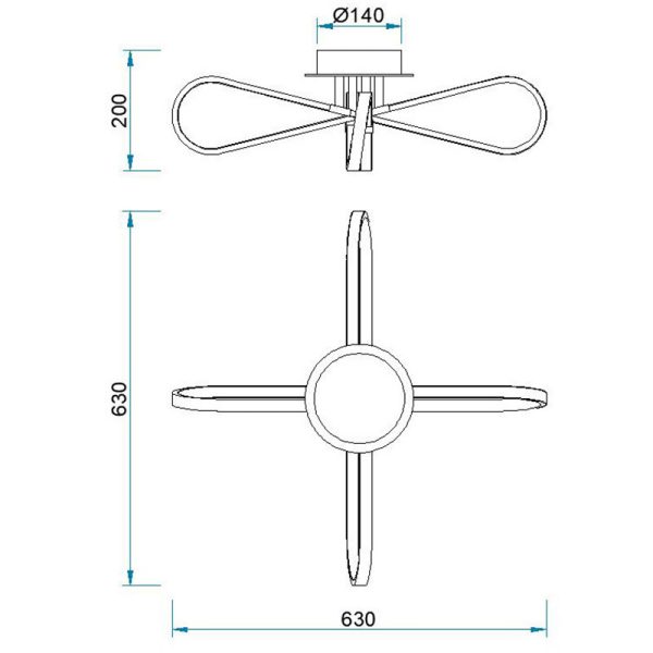 BUCLE Plafón LED LED 40W 3000K 3500 LMS