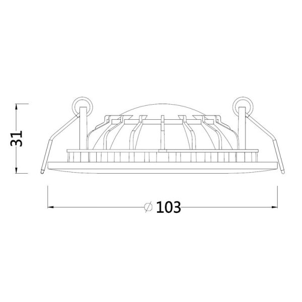 CABRERA Empotrable LED LED 7W 3000K 540 LMS