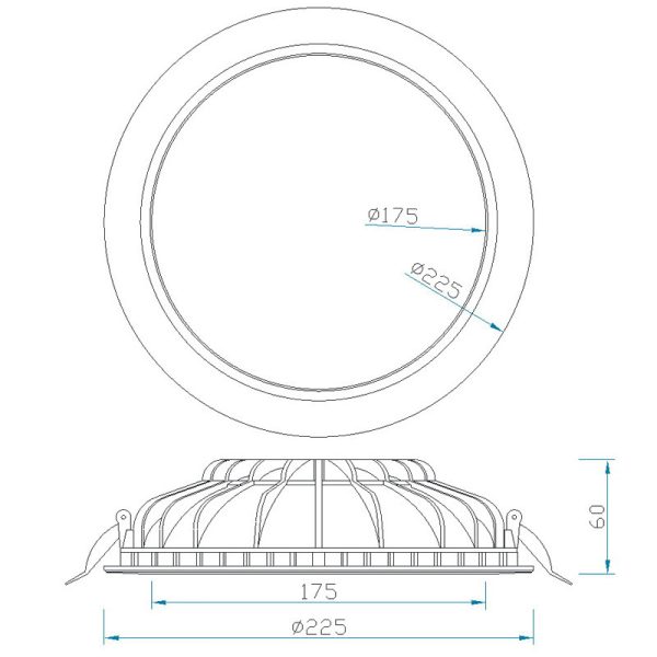 CABRERA Empotrable LED LED 24W 3000K 2160 LMS