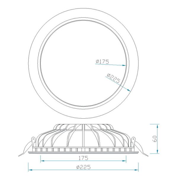 CABRERA Empotrable LED LED 24W 4000K 2160 LMS