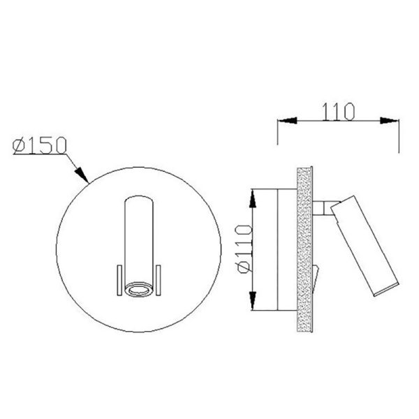 CAYMAN Aplique LED LED 3+6W 3000K 620 LMS