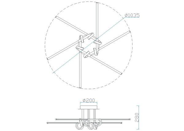 CINTO CROMO Plafón LED LED 42W 3000K 3360 LMS