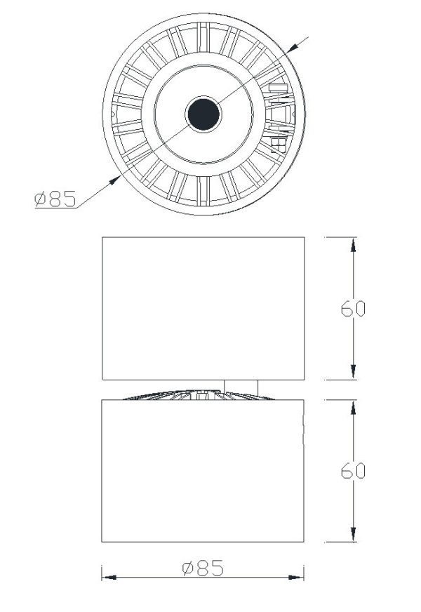 COLUMBRETES Foco Superficie LED LED 12W 3000K 1040 LMS