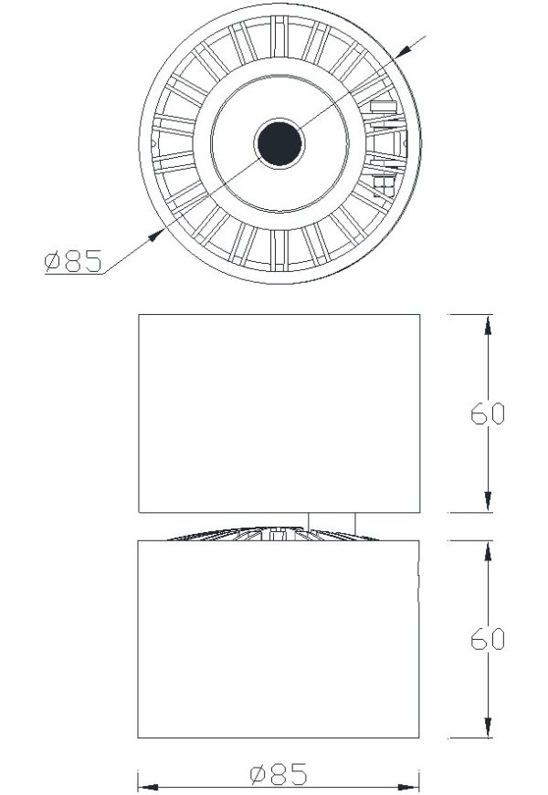 COLUMBRETES Foco Superficie LED LED 12W 4000K 1090 LMS