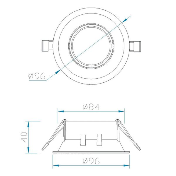 COMFORT GU10 Empotrable 1 x GU10 (No Incl.)