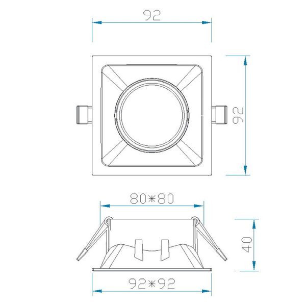 COMFORT GU10 Empotrable 1 x GU10 (No Incl.)