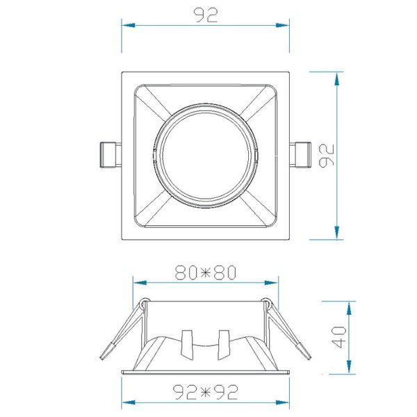 COMFORT GU10 Empotrable 1 x GU10 (No Incl.)