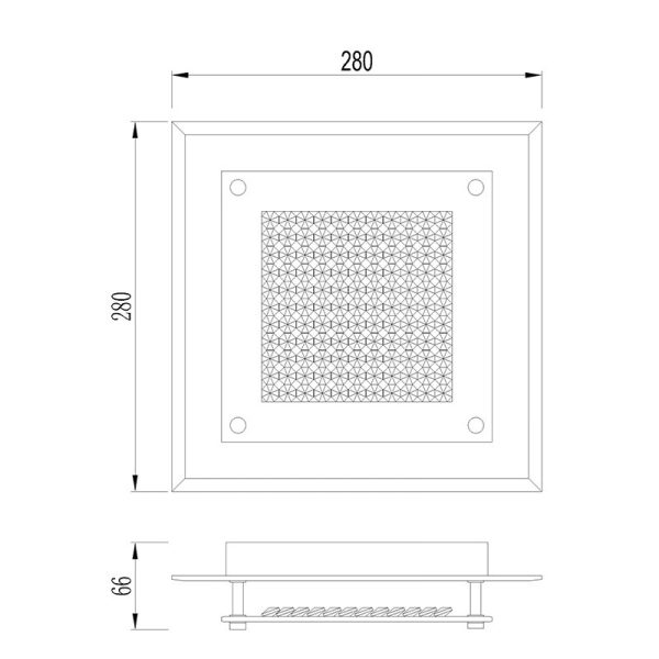 CRYSTAL LED MIRROR Plafón LED LED 12W 4000K 1200 LMS