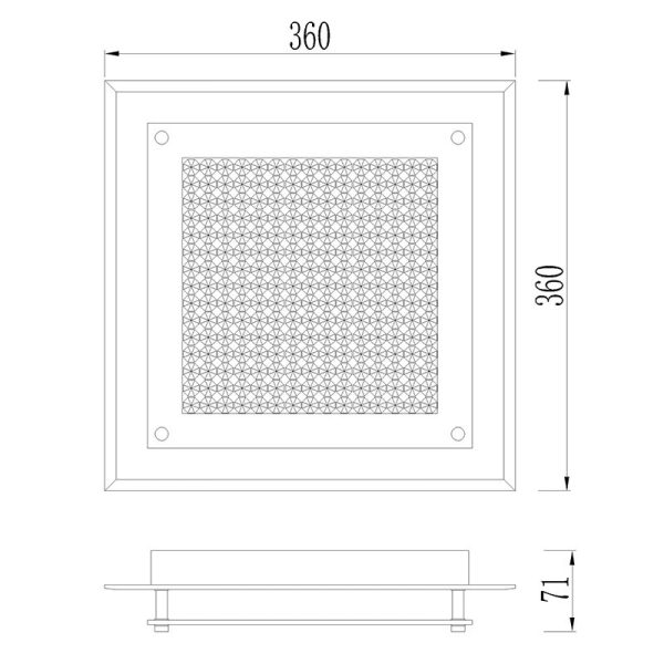 CRYSTAL LED MIRROR Plafón LED LED 18W 4000K 1800 LMS