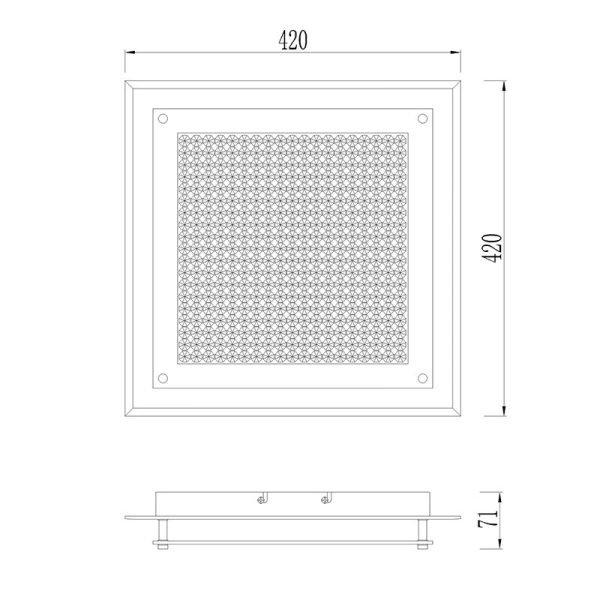 CRYSTAL LED MIRROR Plafón LED LED 21W 4000K 2100 LMS