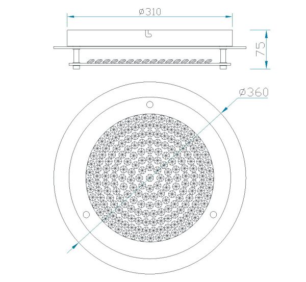 CRYSTAL LED MIRROR Plafón LED LED 18W 4000K 1800 LMS