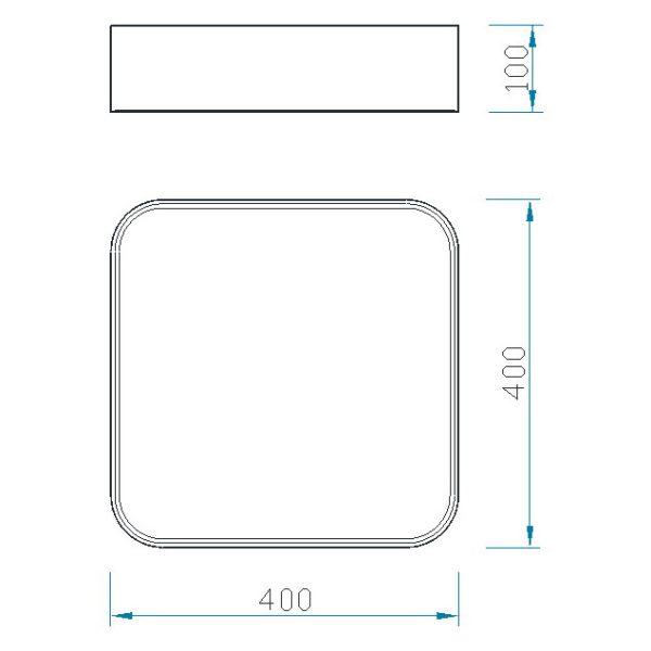 CUMBUCO Plafón LED Cuadrado Pequeño LED 35W 3000K 2350 LMS