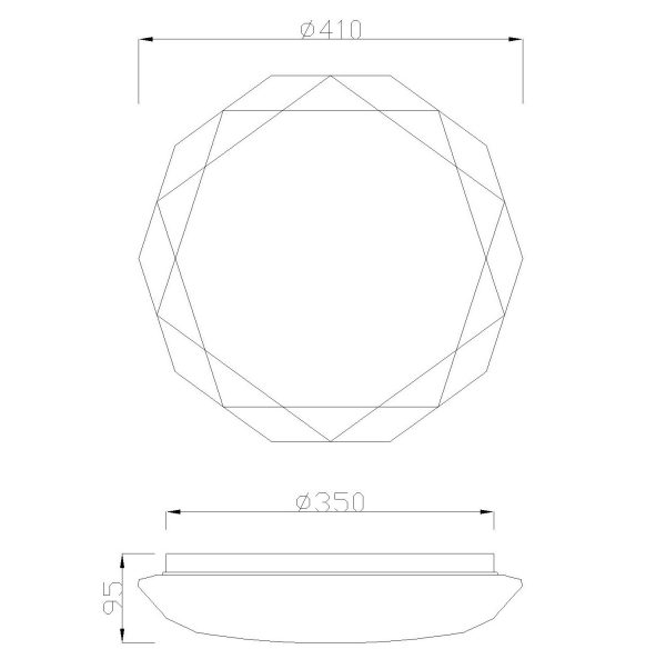 DIAMANTE II Plafón LED LED 36W 5000K 2700 LMS