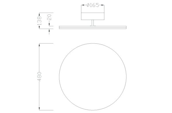 DISCOBOLO Plafón LED LED 36W 3000K 3240 LMS