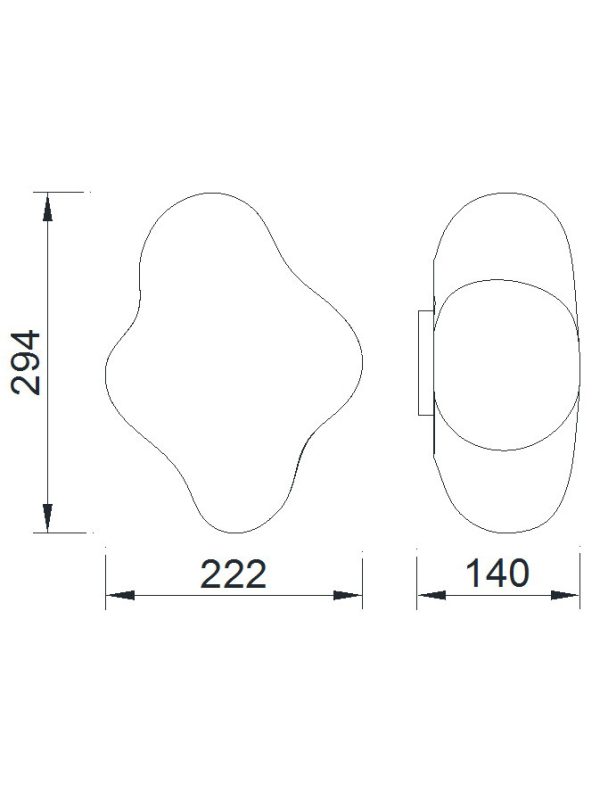 EOS Aplique LED IP44 LED 3W 3000K 280 LMS