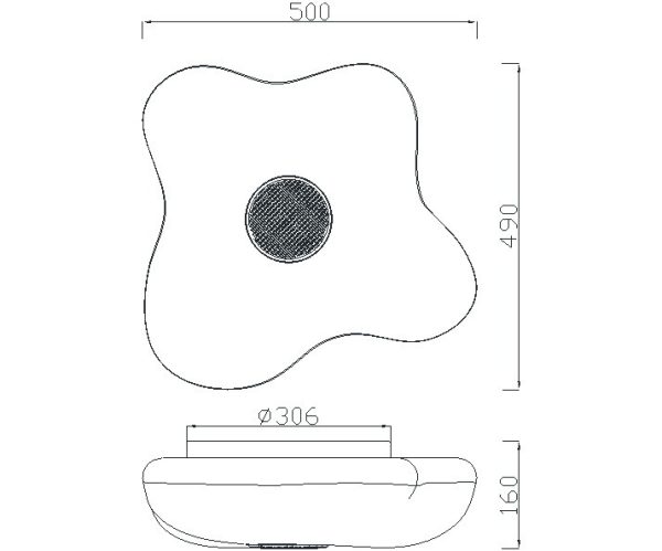 EOS MUSIC Plafón & Altavoz IP44 4 x E27 (No Incl.)