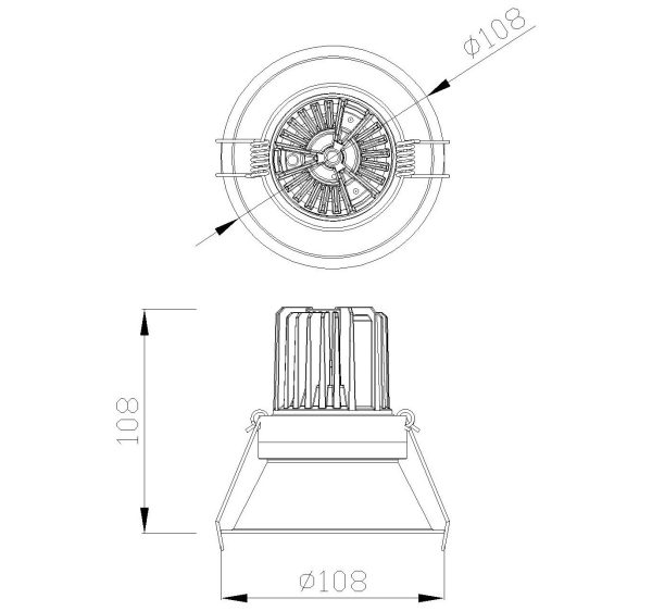 FORMENTERA Foco Empotrable LED LED 12W 4000K 1080 LMS