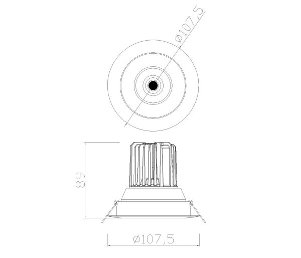 FORMENTERA Foco Empotrable LED LED 12W 4000K 1080 LMS