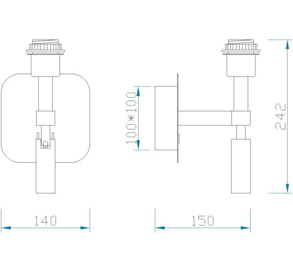 HABANA Aplique (Solo Cuerpo) LED 3W 4000K 200 LMS