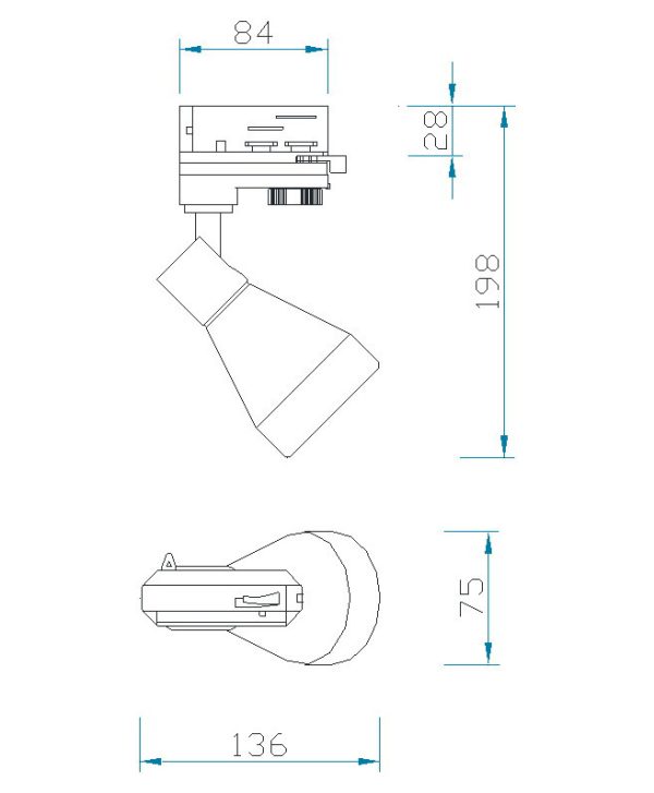 KOS GU10 Foco 1 x GU10 (No Incl.)