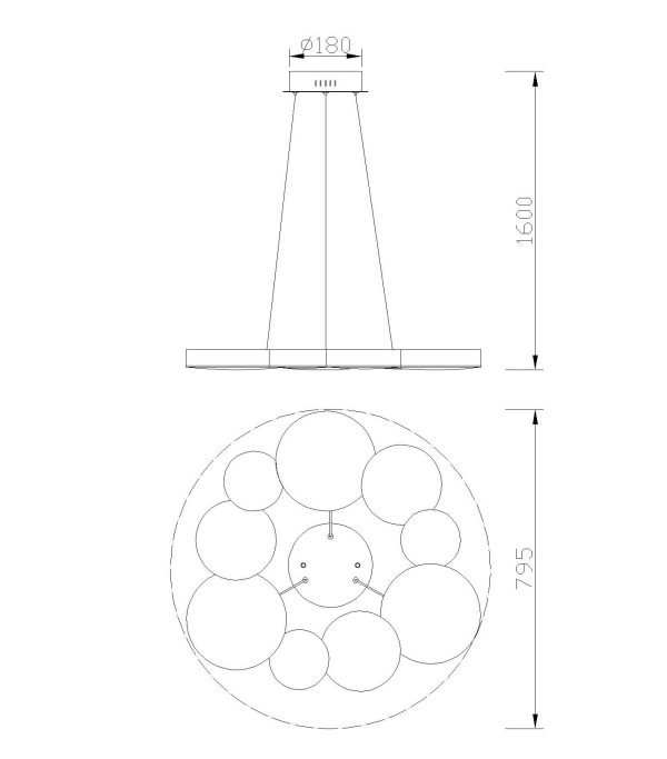 LUNAS Lámpara LED 7 CR. LED 76W 3000K 3700 LMS