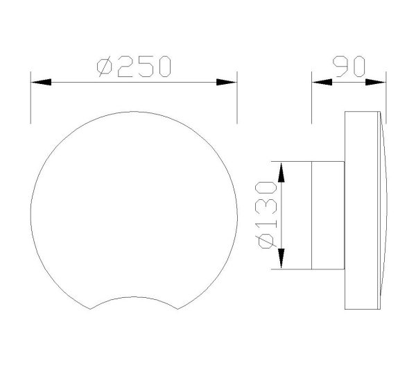 LUNAS Plafón-Aplique LED LED 14W 3000K 720 LMS