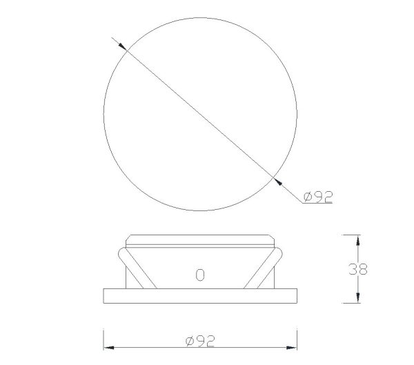 METACRILATO Empotrable LED IP54 LED 7W 3000K 490 LMS