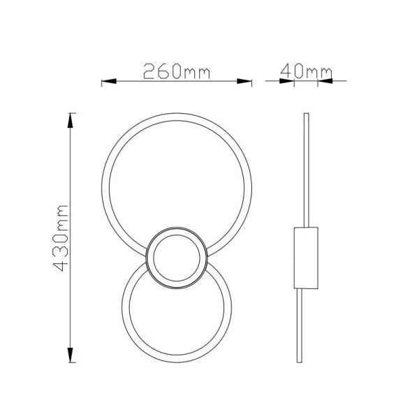 MURAL WHITE Aplique LED LED 24W 3000K 1440 LMS