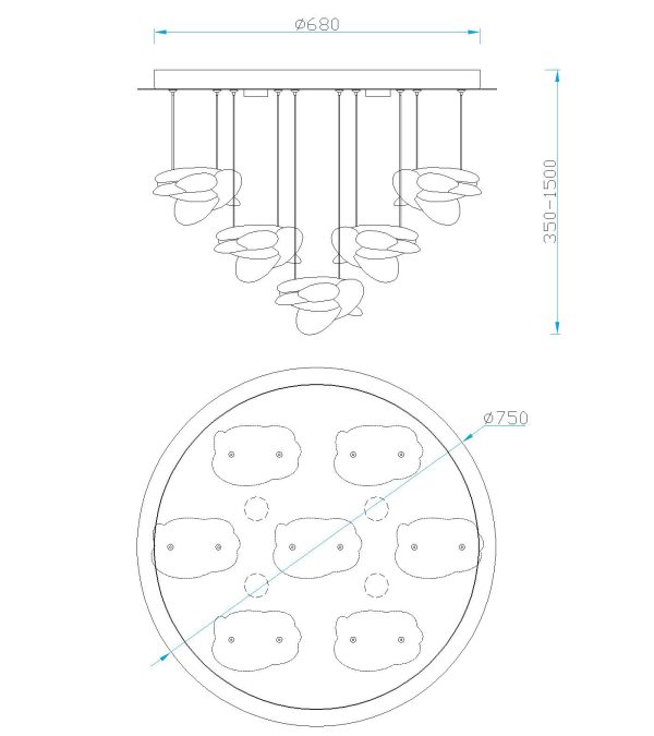 NIDO Lámpara LED LED 42+20W 3000K 5080 LMS