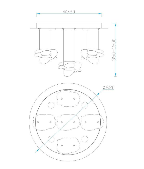 NIDO Lámpara LED LED 30+20W 3000K 4000 LMS