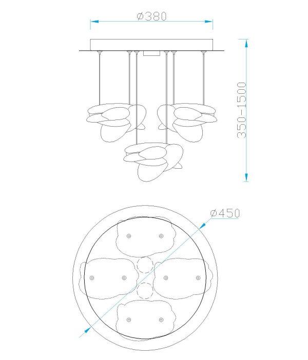 NIDO Lámpara LED LED 24+10W 3000K 2800 LMS